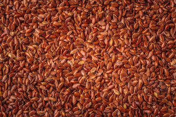 Flax seeds linseed as natural food background