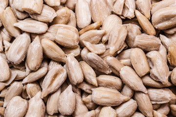 sunflower seeds as food background
