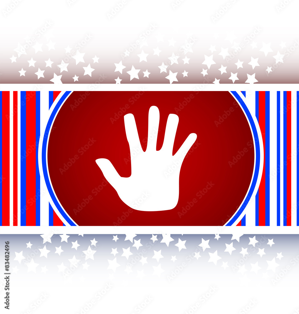 Poster hand icon on web button