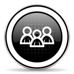 forum icon, black chrome button