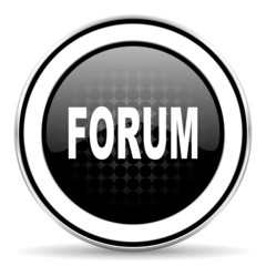 forum icon, black chrome button