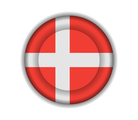 Fototapeta premium button flags denmark