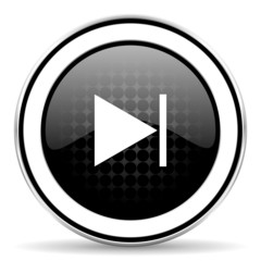 next icon, black chrome button
