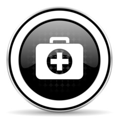 arrow icon, black chrome button