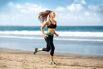Fototapeta na wymiar Female runner jogging