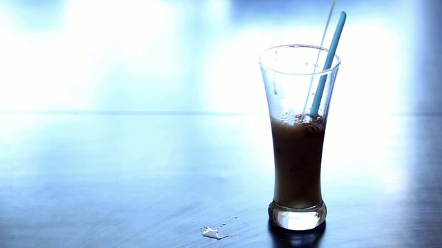 Nescaffee making - detail; 