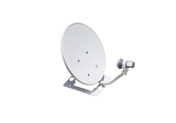 Satellite dish on a white background