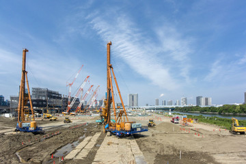 豊洲新市場建設現場