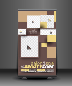 Beauty Care Salon Roll Up Banner Design