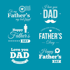 Happy fathers day logo, badge, signs and symbol - 83486866
