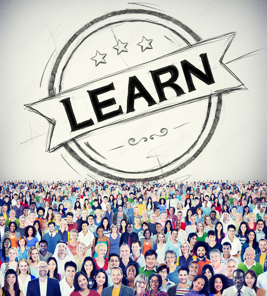 Poster learn learning knowledge studying intelligence concept