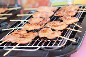 Bar-B-Q pork at the market