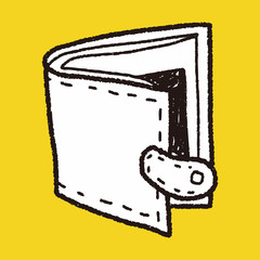 wallet doodle drawing