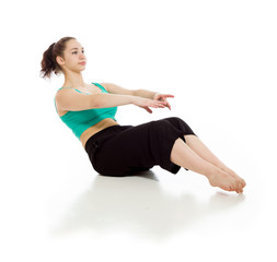 Obraz premium Model shot in studio on white