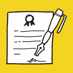Certificate doodle