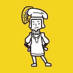 medieval people doodle