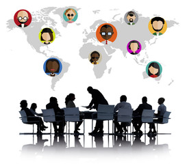 Global Community World People Social Networking Connection Conce