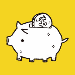 doodle pig money bank