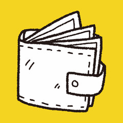 wallet doodle drawing