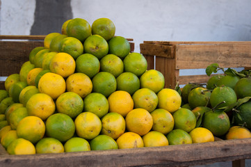 Fresh Oranges for Sale at the Market in Rio de Janeiro