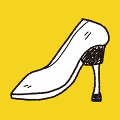 High-heeled shoes doodle