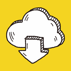 internet cloud doodle drawing