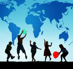 Global Globalization World Map Environmental Concservation Conce