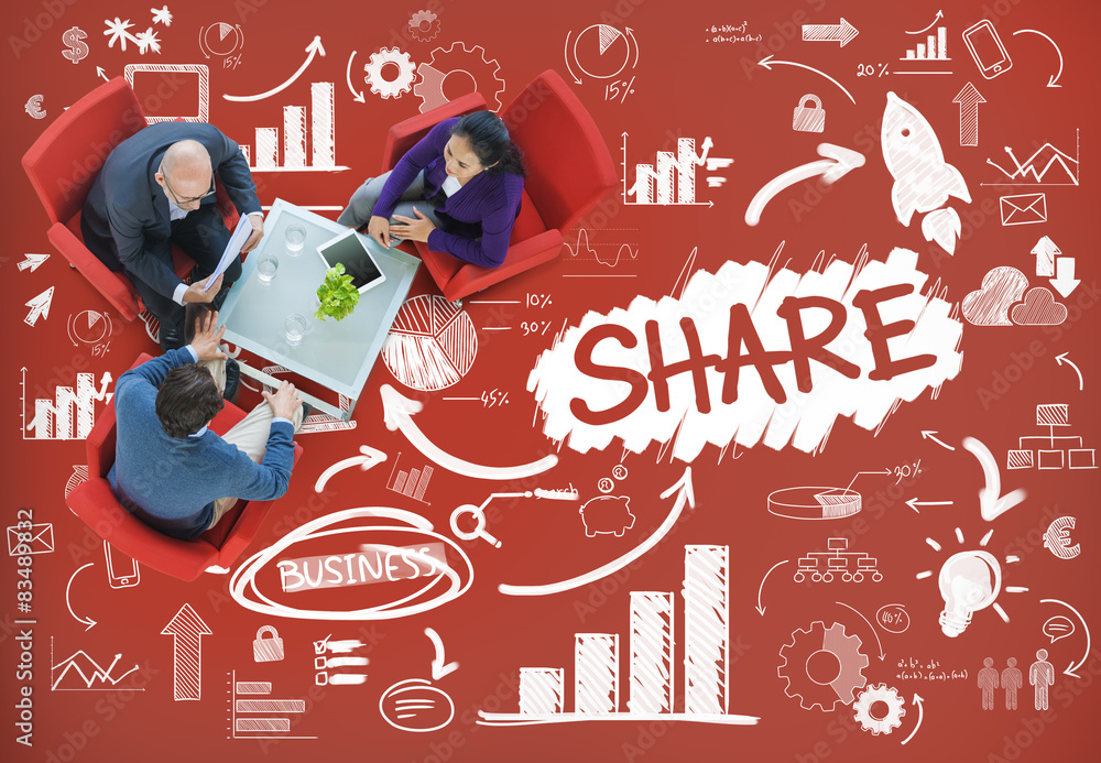 Poster share sharing connection online communication networking concept