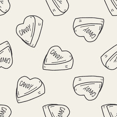 candy doodle seamless pattern background