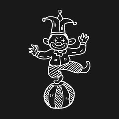 clown doodle drawing