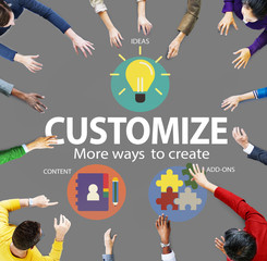 Customize Ideas Identity Individuality Innovation Personalize Co