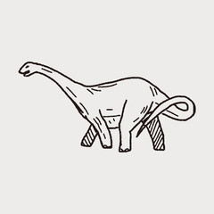 Brontosaurus dinosaur doodle
