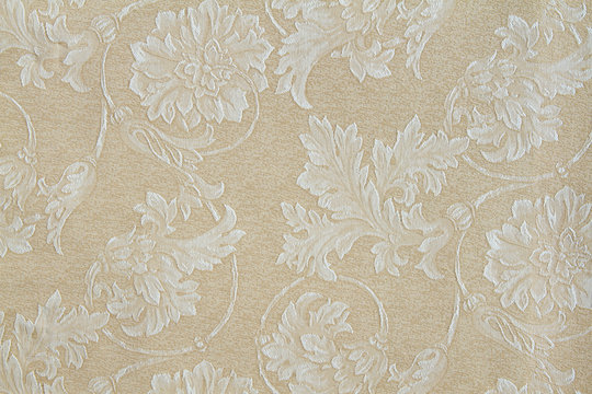 Fabric pattern with floral ornament