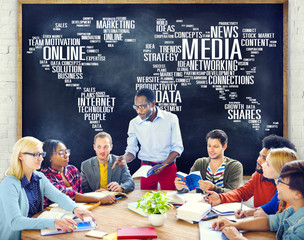 Social Media Internet Connection Global Communications Networkin