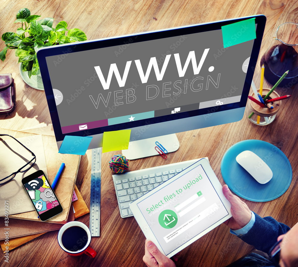 Poster web design web www development internet media creative concept
