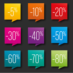 collection étiquettes réduction prix