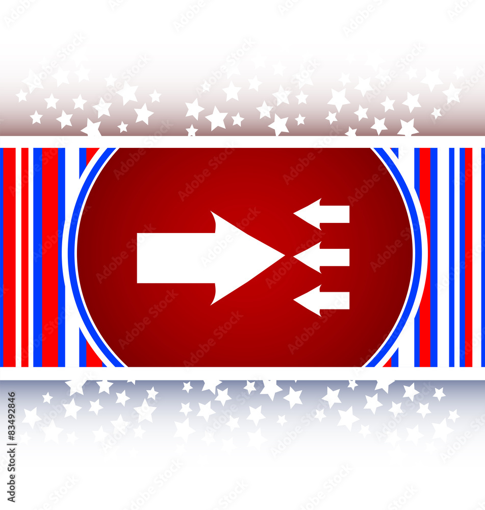Poster arrow icon web button isolated on white