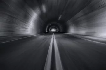 Wall murals Tunnel Motion blured old tunnel