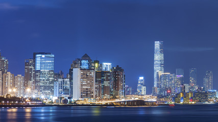 Obraz na płótnie Canvas Hong Kong Harbor at night