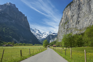 Stunning Landscape in Lauterbrunnen, jungfrau, Swiss