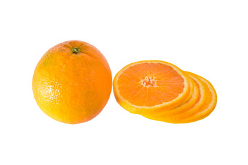 Fresh  oranges and slice orange