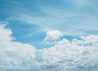 Clear blue sky with white cloud