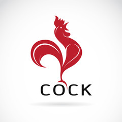 Vector of a cock design on white background. Easy editable layered vector illustration. - obrazy, fototapety, plakaty