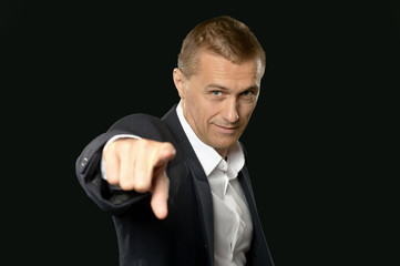 Handsome Businessman posing