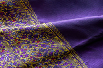 Asia silk fabric pattern background