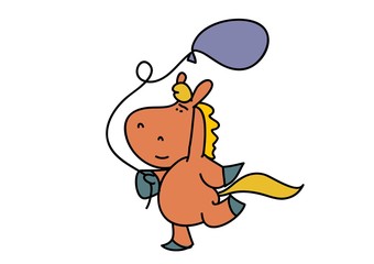 koń,konik urodziny,balon © monikakosz