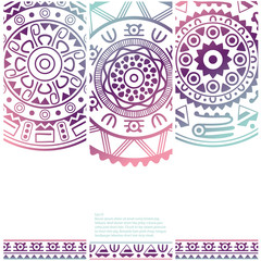 Set of banners with ethnic decorative ornament