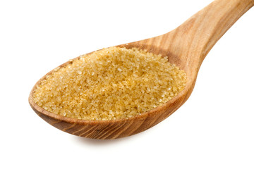 brown sugar in a wooden bowl