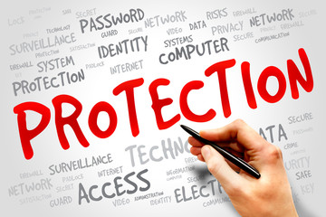PROTECTION word cloud, business concept