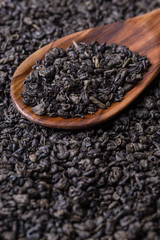 Dry green tea